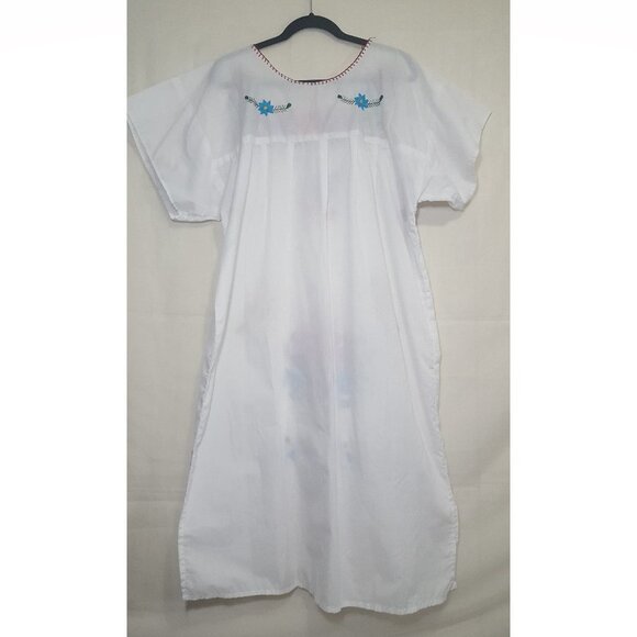 Handmade embroidered mexican-style midi dress M/L - Picture 2 of 12